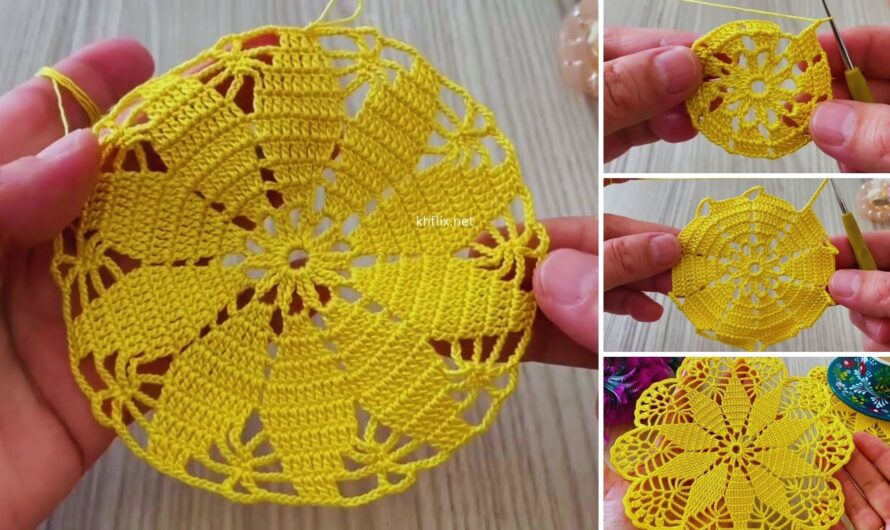 🏵🏵 How to Make a Beautiful Crochet Motif Table Runner with Yellow Color