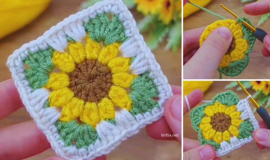 🌻🎀 How to Make a Crochet Sunflower Blanket Pattern (Complete Guide)