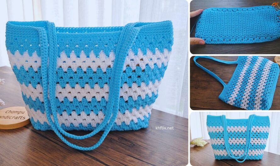 🧵 How to Make a Hand-Crocheted Tote Bag – Full Pattern and Guide