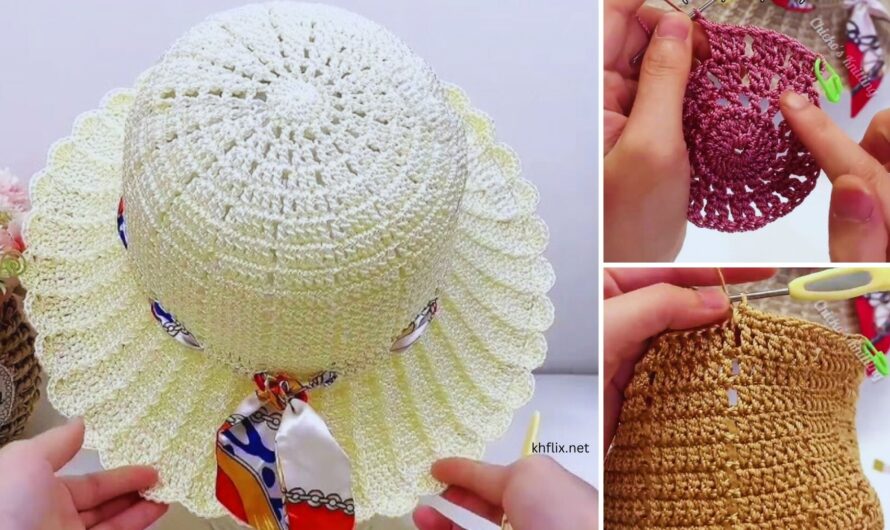 👒 How to Make a Crochet Sunshade Hat – A Step-by-Step Tutorial for Beginners