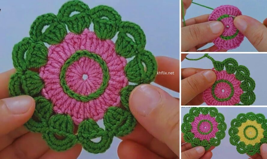 🌼 How to Make a Colorful Crocheted Flower Table Runner (Step-by-Step Pattern Guide)