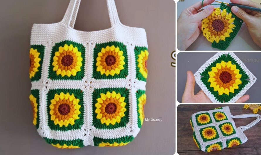 🌻 How to Crochet a Granny Square Sunflower Bag: Step-by-Step Guide