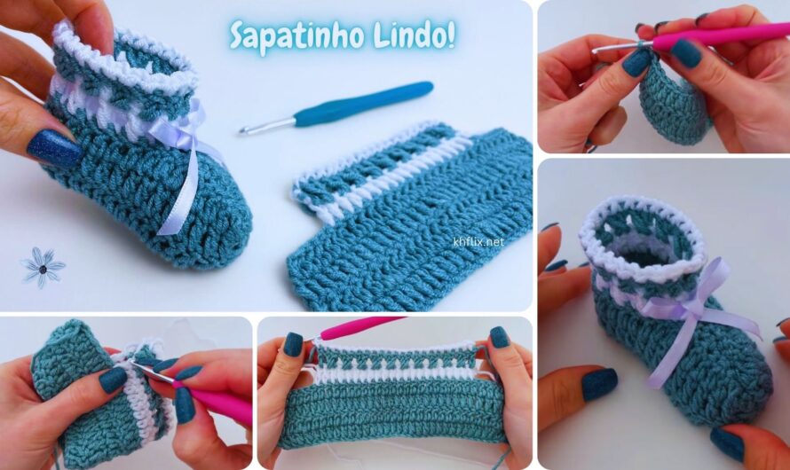 👣 Step-by-Step Pattern: Crochet Baby Booty Shoes (3–6 Months)