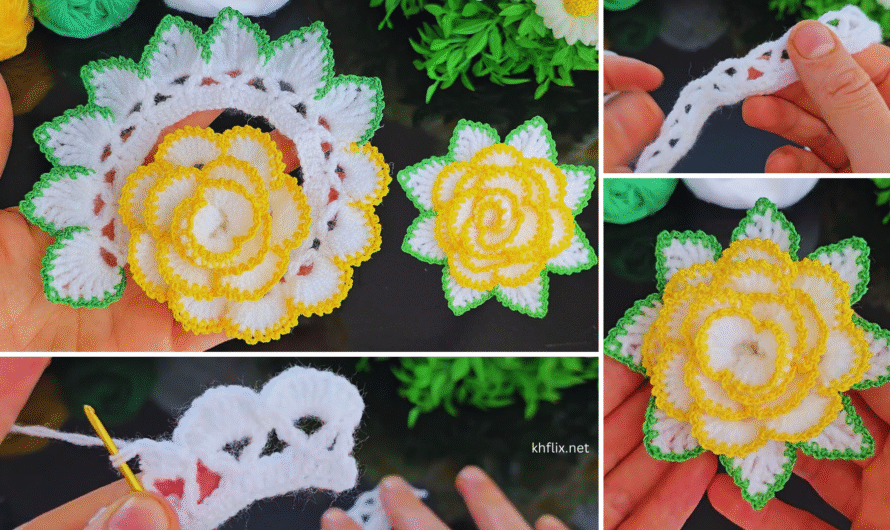 🌷 Very Easy Crochet Rose Flower for Beginners – Step-by-Step Guide