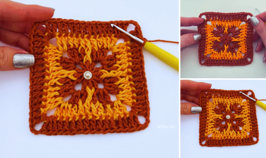 SQUARE WITH CROCHET RELIEF