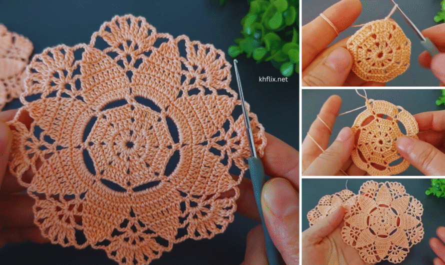 🧶 Easy & Beautiful Crochet Doily Tutorial for Beginners