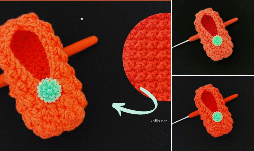 👶🧶 VERY EASY CROCHET GOMINHO SHOES (RED COLOR)