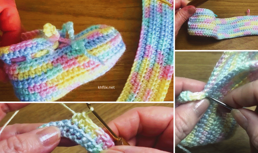 🧦How to Crochet Charming Baby Slippers – Step-by-Step