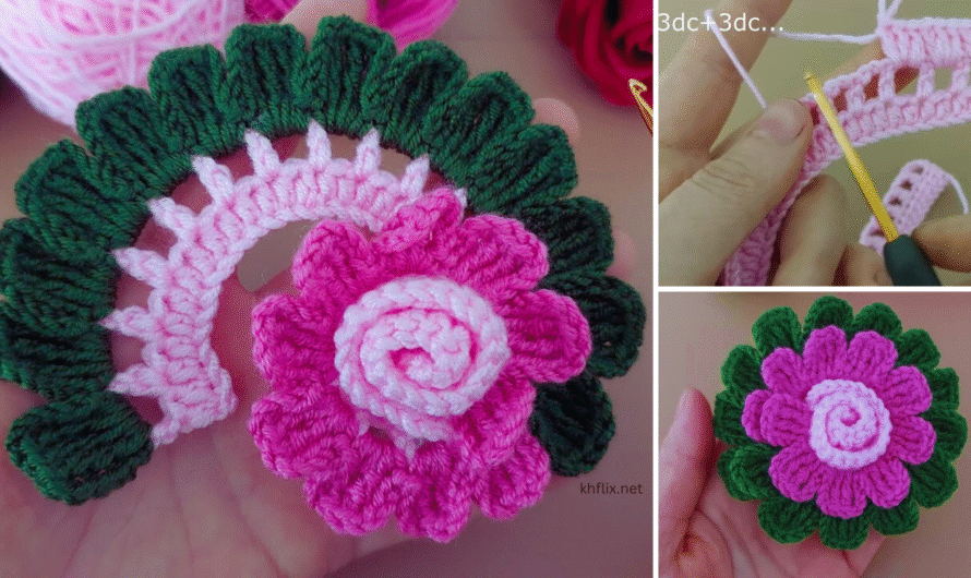 🌹 How to Make an Eye-Catching Crochet Rose