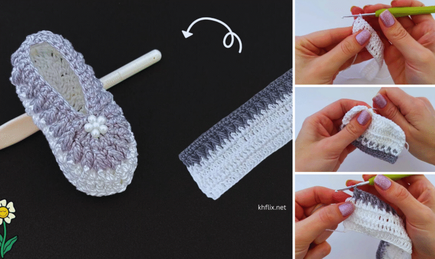 🧶 How to Make a Beautiful Baby Shoe (Crochet Booties)