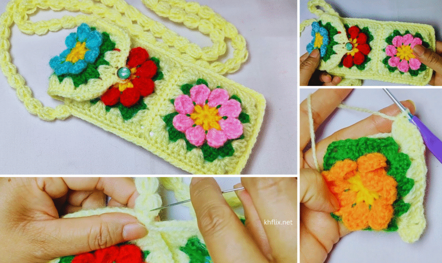 🧵 Step-by-Step Easy Crochet Phone Bag