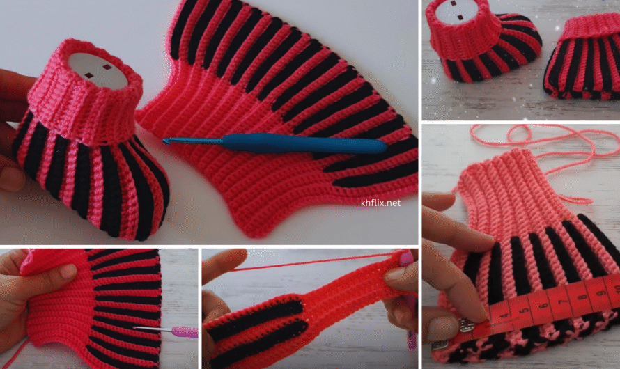👟 How to Crochet 3D Mesh Baby Shoes – Beginner-Friendly Step-by-Step Guide