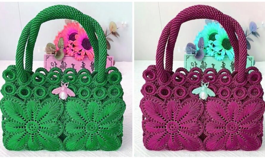 👜 Crochet Large Flower Bag Tutorial (with 3D Flower Motifs)