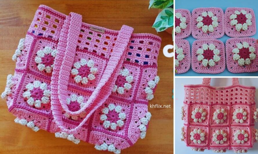 👜 How to Crochet a Flower Granny Square Bag – Step-by-Step Pattern