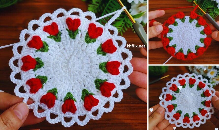 🧶 How to Make a Crochet Cup Coaster – Full Tutorial