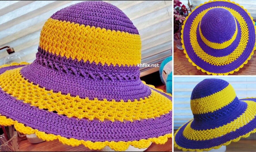👒 How to Crochet a Beautiful Striped Sun Hat