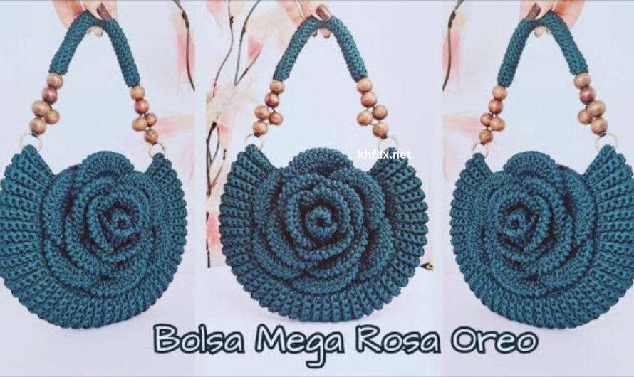 👜🌹 How to Crochet a Large Rose Flower Handbag (Complete Guide)