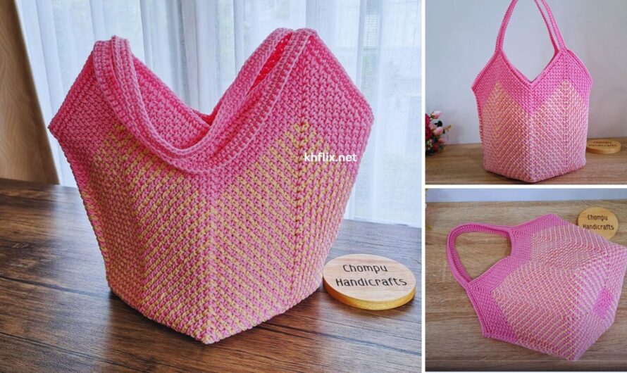 👜 DIY Crochet Handbag – Granny Square (2-Tone)