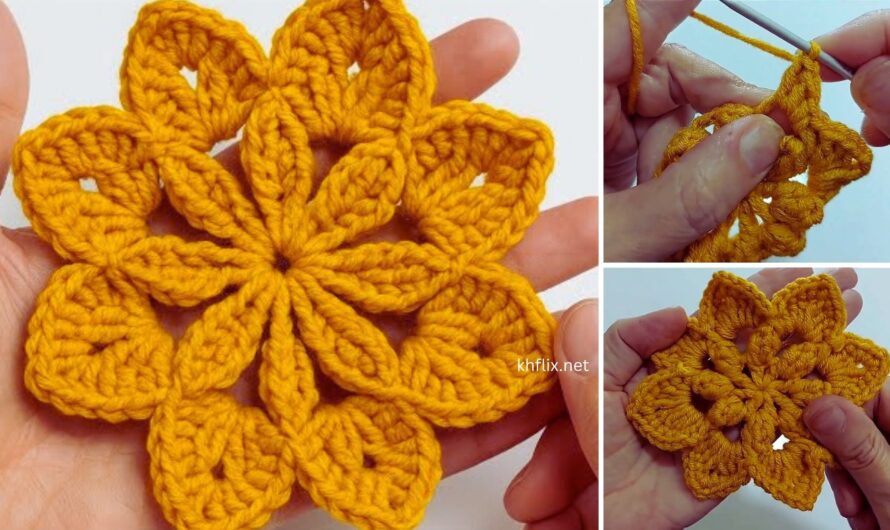 🌼 Gorgeous Yellow Crochet Flower Pattern