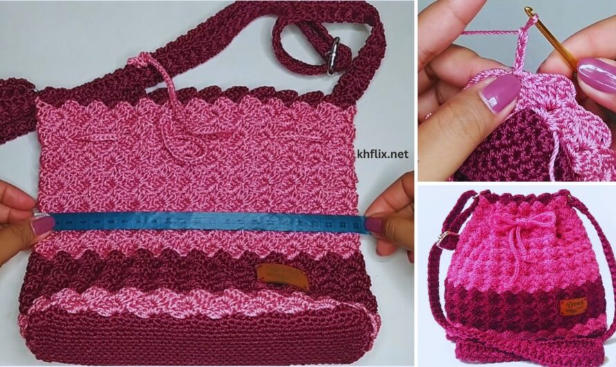 👜 Crochet Drawstring Bag Tutorial + Video