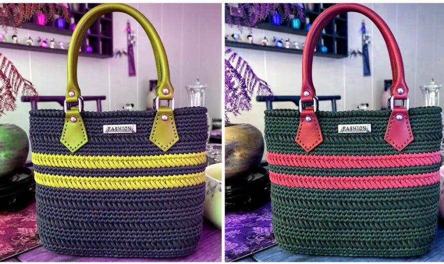🎀 How to Make an Easy and Beautifully Designed Crochet Tote Handbag