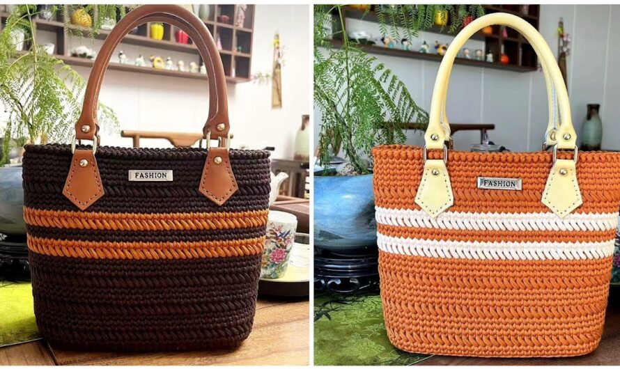 👜 How To Crochet a Multicolor Striped Tote Bag – Step-by-Step