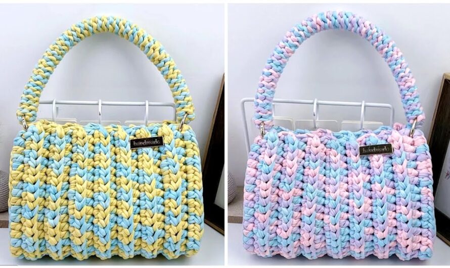How to Crochet a Multicolor Striped Tote Bag 👜👜