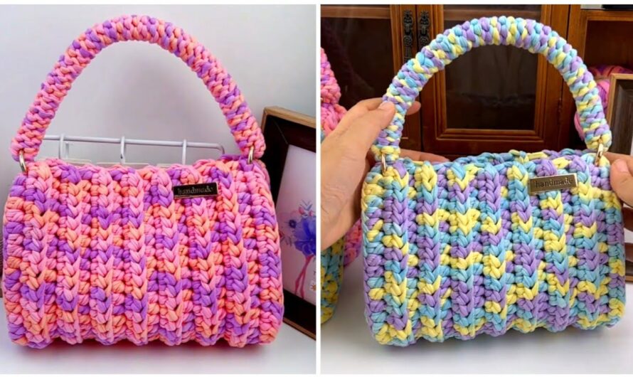 How to Make a Multicolor Striped Crochet Tote Bag 👜👜