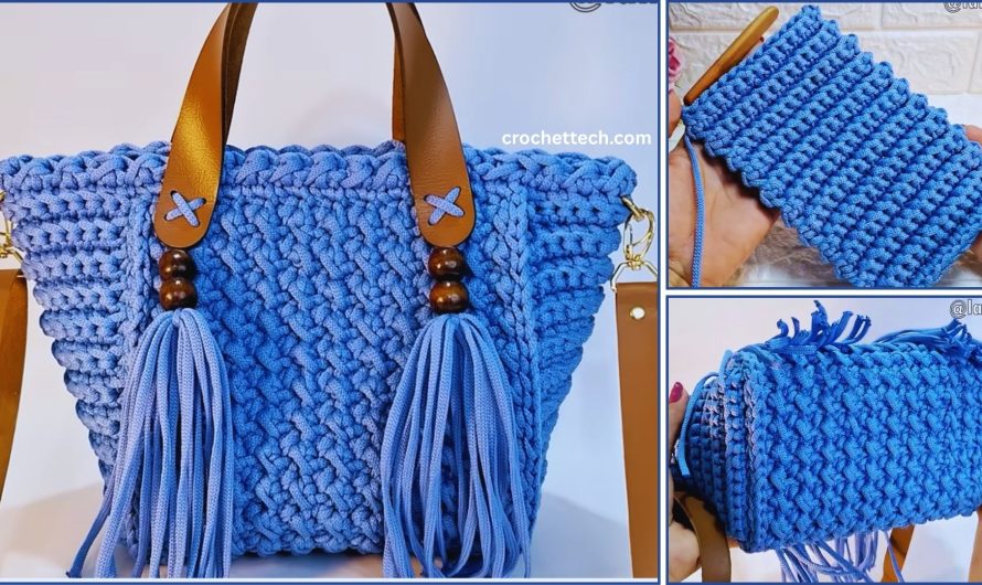 👜💙 How to Make a Beautiful Crochet Handbag with Blue Color (Step-by-Step for Beginners)