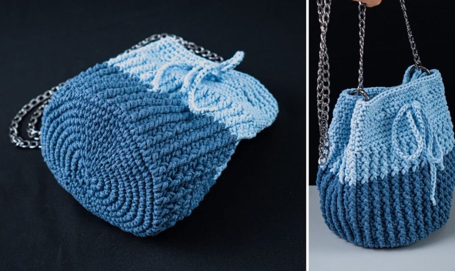 🧶👜 How to Crochet a Cute Mini Tote Bag with Two Colors | Stet by Step Tutorial