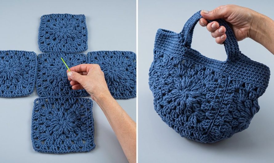 👜✨ How to Crochet a Granny Square Handbag – Tutorial for Beginners