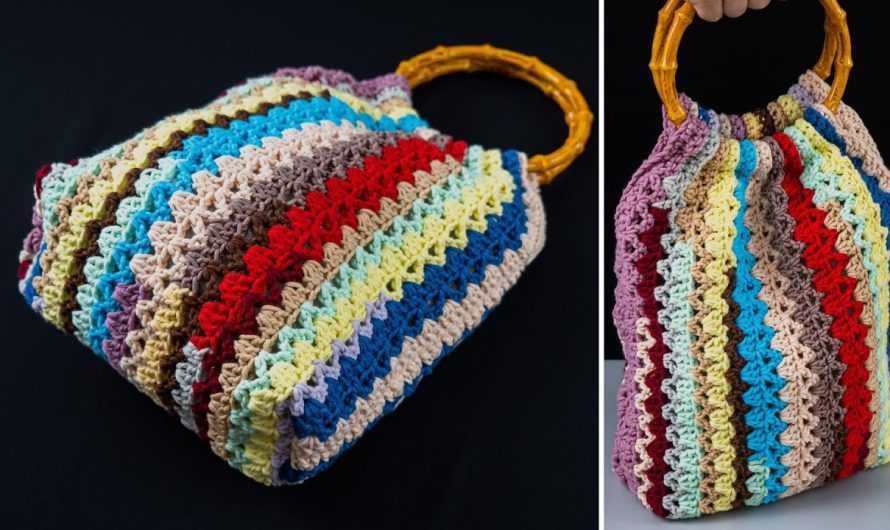 👜 How to Crochet a Summer Tote Bag from Yarn Scraps (EASY)