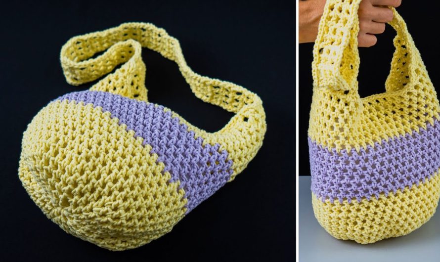 👜 How to Crochet an Easy Net Bag – Step-by-Step Tutorial