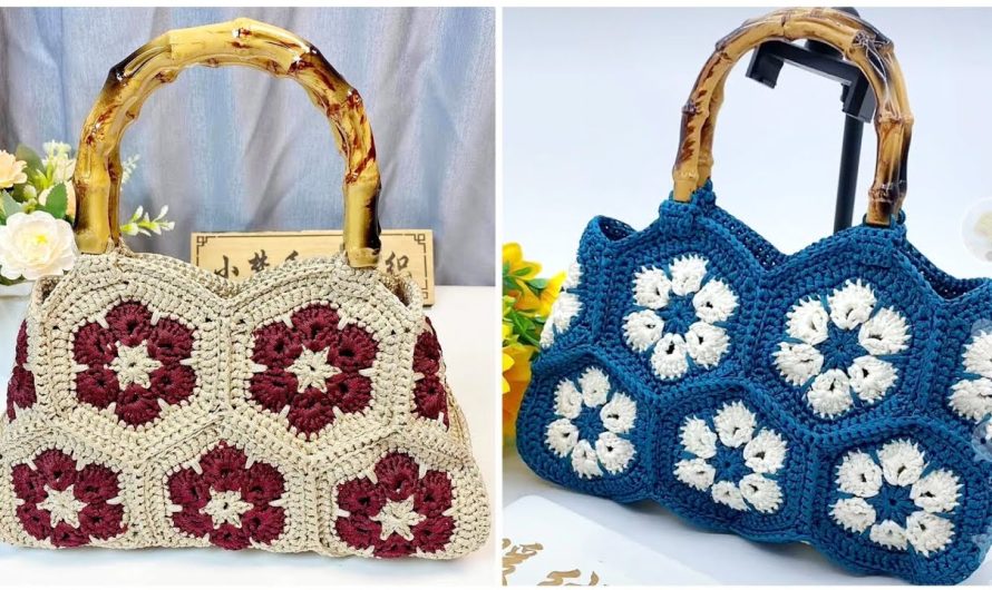 👜 Step-by-Step: How to Crochet a Beautiful Handbag with a 3D Flower