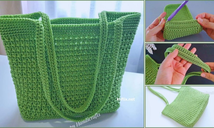 How to Crochet Tote Bag | Step by Step for Beginners👜👜🧵