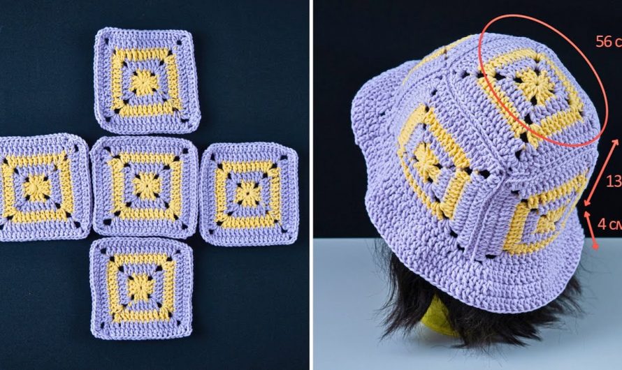 🎩👒 How to Crochet a Granny Square Bucket Hat – Step-by-Step Guide for Beginners