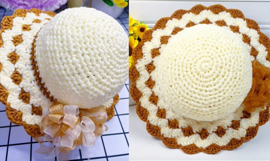 👒 How To Crochet a DIY Transparent Ribbon Summer Hat | Beginner-Friendly Crochet Tutorial