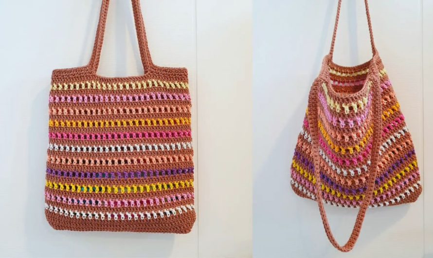 🧶👜 How to Crochet a Hollow Tote Bag with Scrap Yarn | Full Step-by-Step Guide
