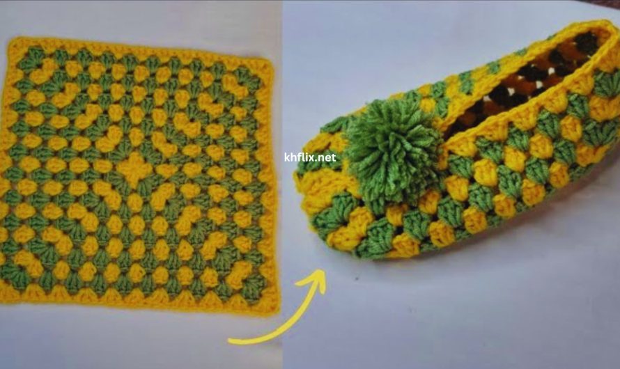 Crochet Granny Square Slippers – Easy Crochet Slippers Tutorial🧦🧦🧦🧦🧶