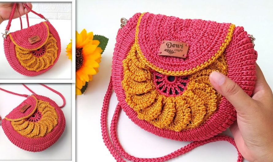 👜 How to Make Crochet Bags with 3D Flower | Step-by-Step Pattern