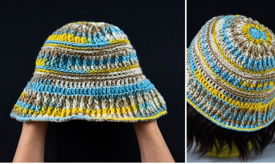 🎩👒 How to Crochet a Bucket Hat for Beginners – Striped Color | Step-by-Step Pattern