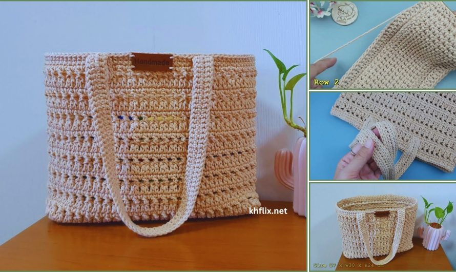 👜 How to Crochet a Minimal Tote Bag | Super Neat Crochet Shoulder Bag – Tutorial Pattern