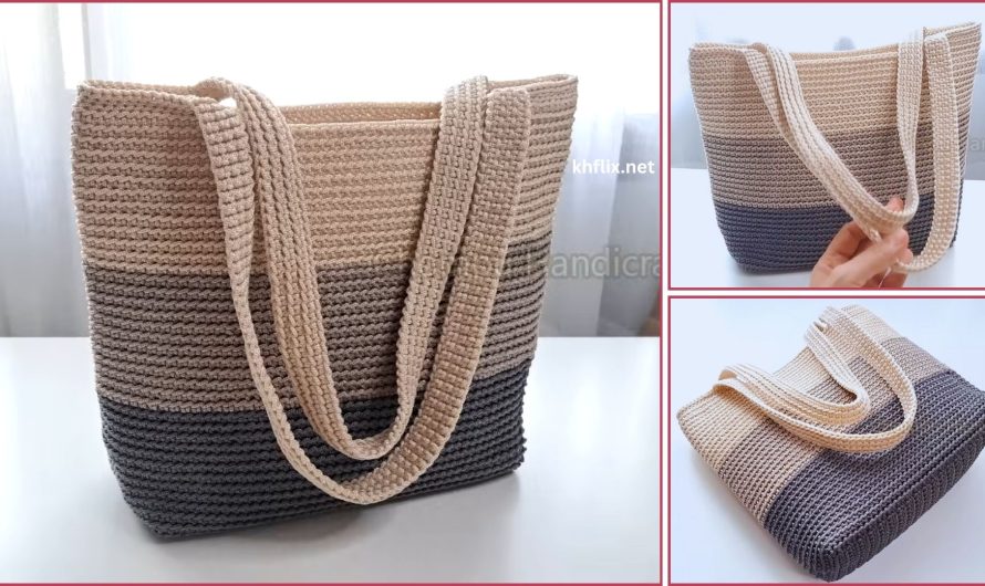 How to Crochet a Tote Bag with Basic Single Crochet Stitch | Step-by-Step Crochet Tutorial 👜👜🧶💖