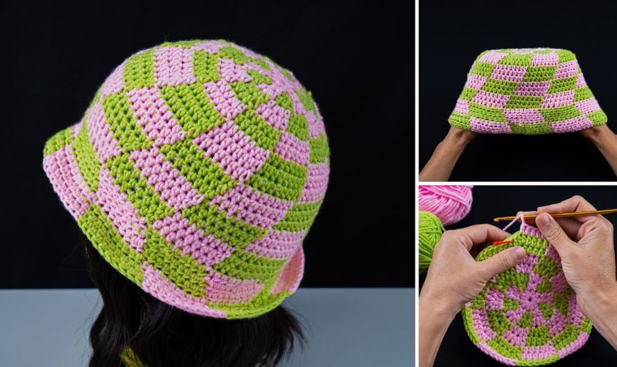 How to Crochet a Bucket Hat with Striped Color | Step-by-Step Pattern👜👜🎨