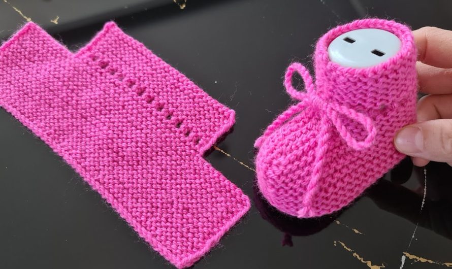 🧶 How to Knit Booties for a Newborn Baby (Step-by-Step Detailed Guide)