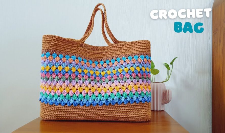 Colorful Crochet Tote Bag | Crochet Handbag Step by Step Tutorial👜👜💖🧶