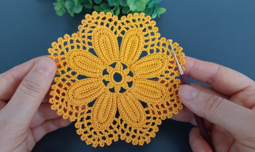 Beautiful Crochet Flower Doily Tutorial | Easy Lace Motif for Beginners💖🍀💕📌