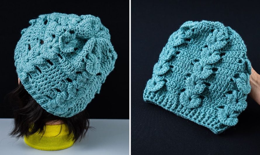 How to Very Easy Crochet 3D Stitch Hat – Tutorial for Beginners👒💖