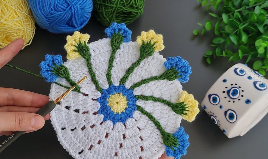 How to Super Easy Crochet Coaster Supla ✔ | Flower Coaster for Beginners🌸🌸💖🧶