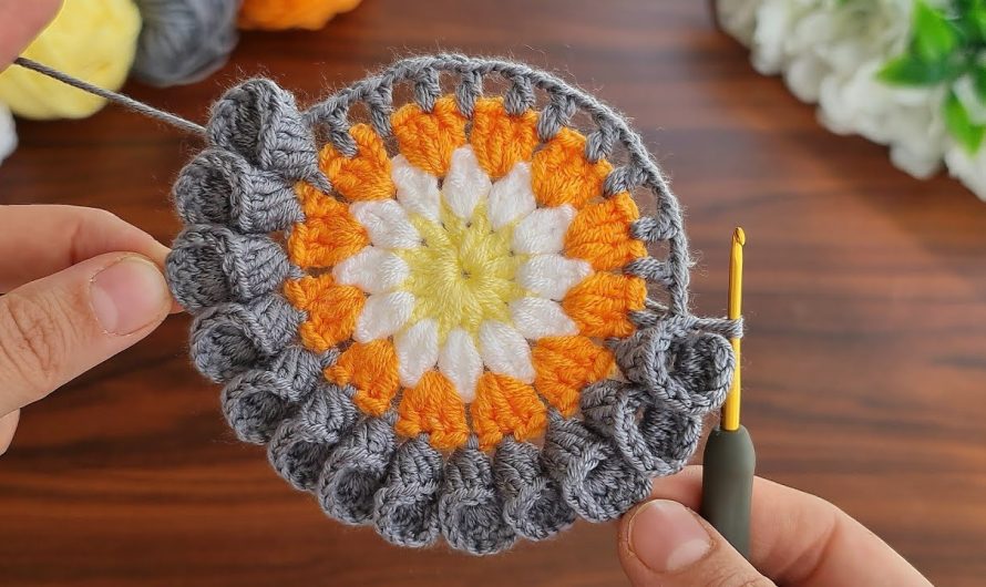 How to Crochet a Coaster Supla Motif | Tutorial Step by Step🌸